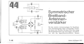  Symmetrischer Breitband-Antennenverst&auml;rker 