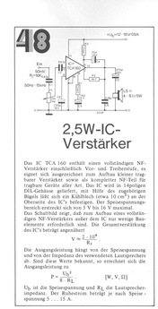  2,5-W-IC-Verst&auml;rker (TCA160) 