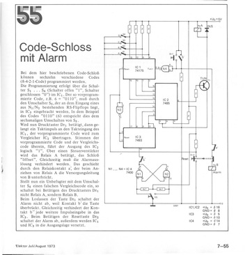  Code-Schloss mit Alarm 