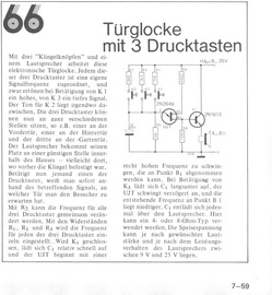  T&uuml;rglocke mit 3 Drucktasten 