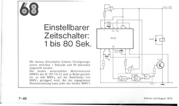  Einstellbarer Zeitschalter (1 bis 80 Sekunden) 