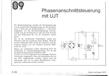  Phasenanschnittsteuerung mit UJT 