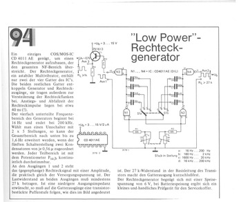  &quot;Low Power&quot;-Rechteckgenerator 