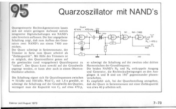  Quarzoszillator mit NAND`s 