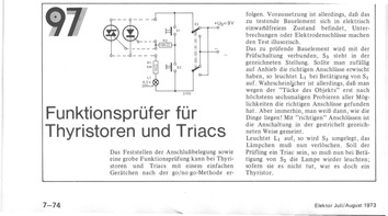  Funktionspr&uuml;fer f&uuml;r Thyristoren und Triacs 