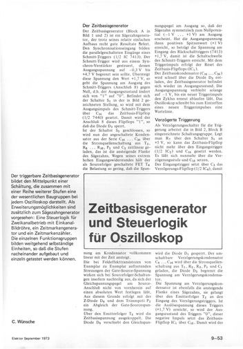  Zeitbasisgenerator und Steuerlogik f&uuml;r Oszilloskop 