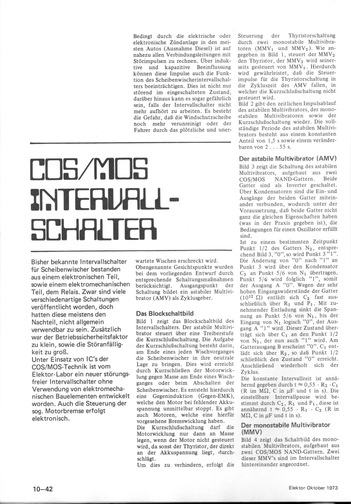  COS/MOS Intervallschalter (f&uuml;r Scheibenwischer (CMOS)) 