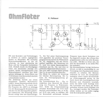  Ohmfl&ouml;ter (Durchgangsmessung mit akustischer Anzeige) 