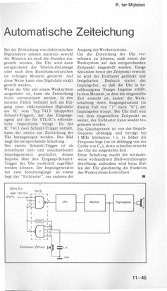  Automatische Zeiteichung (Digitaluhr einstellen) 