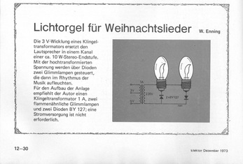  Lichtorgel f&uuml;r Weihnachtslieder 