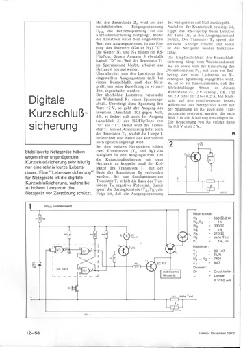  Digitale Kurzschlusssicherung (f&uuml;r Netzger&auml;te, mit Flipflop, Reset) 