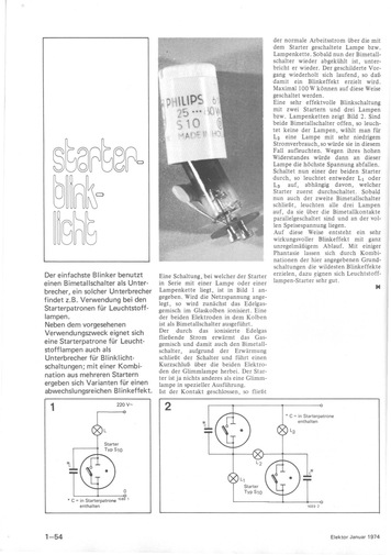  Starterblinklicht (Leuchtstoffr&ouml;hren-Starter als Unterbrecher f&uuml;r Blinker) 