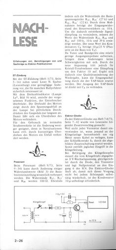  Nachlese (ST-Z&uuml;ndung 05/73, Presonant 09/73, Elektor-Glocke 07/73) 