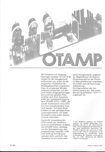  OTAMP (Audioverst&auml;rker 12-18 W, mit CA3094) 
