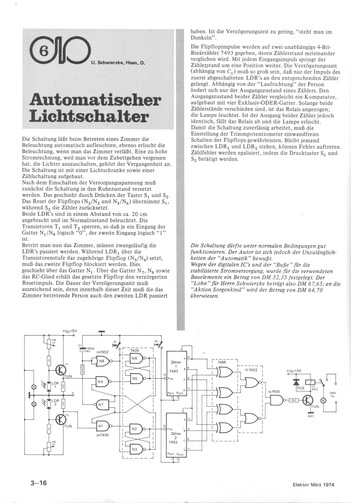  Automatischer Lichtschalter (mit Lichtschranke) 