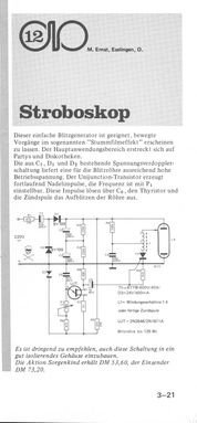  Stroboskop (mit Blitzr&ouml;hre, Unijunction-Transistor) 