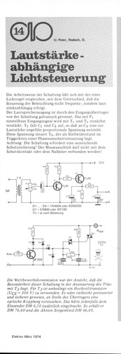  Lautst&auml;rkeabh&auml;ngige Lichtsteuerung 