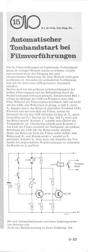  Automatischer Tonbandstart bei Filmvorf&uuml;hrungen 