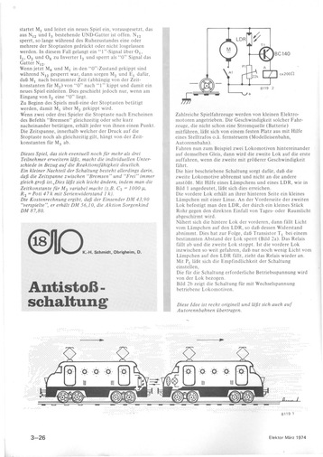  Antistoss-Schaltung (f&uuml;r Modellbahn) 
