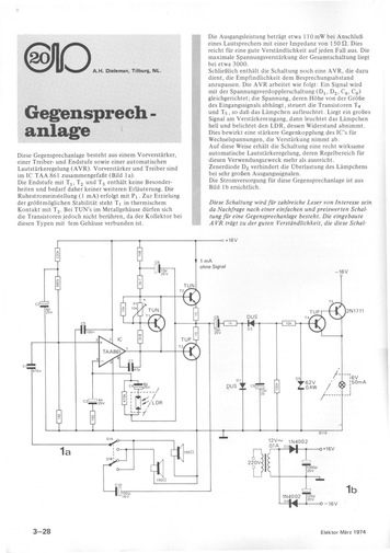  Gegensprechanlage (mit TAA861) 