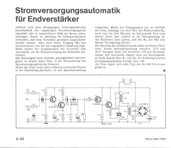  Stromversorgungsautomatik f&uuml;r Endverst&auml;rker 