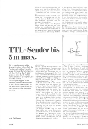  TTL-Sender bis 5 m max. (Flankensteilheit von TTL-Signalen &auml;ndern) 