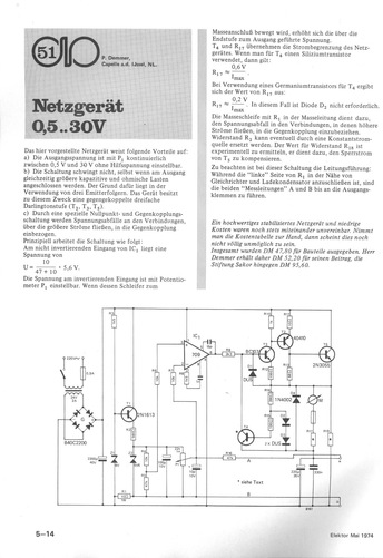  Netzger&auml;t 0,5-30 V 