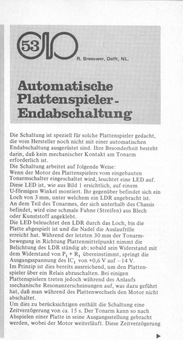  Automatische Plattenspieler-Endabschaltung 