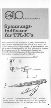  Spannungsindikator f&uuml;r TTL-ICs (Taststift f&uuml;r Logikzustand) 