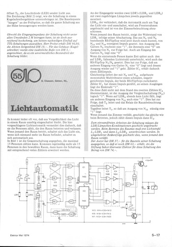  Lichtautomatik (Lichtschranke z&auml;hlt richtungsabh&auml;ngig Personen im Raum) 