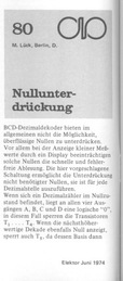  Nullunterdr&uuml;ckung (f&uuml;r BCD Anzeigen) 