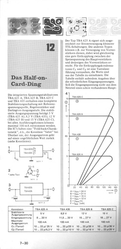  Das Half-on-Card-Ding (Spannungsregler TBA625, TBA435, Platine) 
