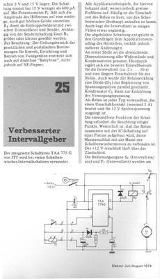  Verbesserter Intervallgeber (Intervallschalter f&uuml;r Scheibenwischer, TAA775G) 