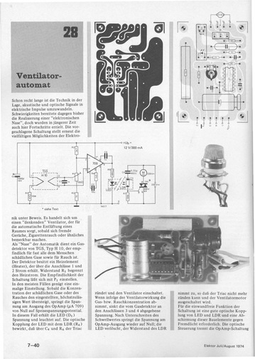  Ventilatorautomat (Gasdetektor TGS H10, 709, Platine) 