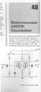  Elektronischer AM/FM-Umschalter (Einsatz zwischen ZF und NF-Stufen) 