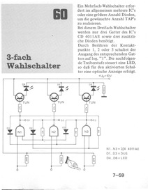  Dreifach-Wahlschalter (Sensortaste mit CD4011) 