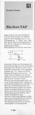  Ein/Aus-TAP (Sensorschalter mit CD4013) 