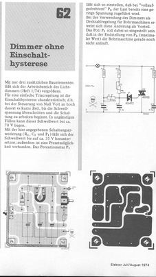  Dimmer ohne Einschalthysterese (mit 45412 und 41015, Platine) 