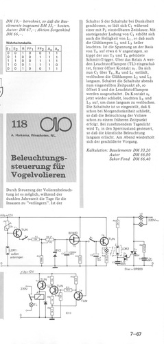  Beleuchtungssteuerung f&uuml;r Vogelvolieren (D&auml;mmerungsschalter, Softdimmer, diskret, ) 