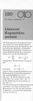  Linearer Kapazit&auml;tsmesser (mit 741 f&uuml;r Drehspulinstrument) 