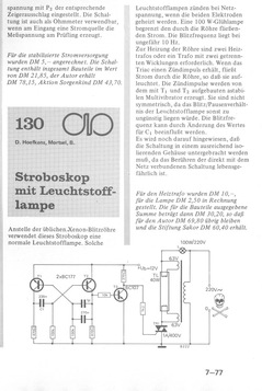  Stroboskop mit Leuchtstofflampe (diskret aufgebaut) 