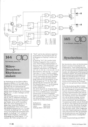  Mikro-Drumbox-Rhythmuseinheit (Erweiterung f&uuml;r Elektor-Mikro-Drumbox 11/1973) 