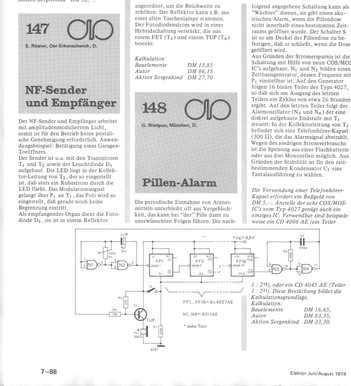  Pillen-Alarm (mit CD4027, 4011) 