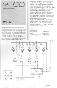  W&uuml;rfel (Zufallszahlengenerator wertet Kontaktprellen aus, 7490, 7432) 