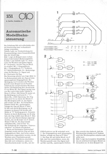  Automatische Modellbahnsteuerung (Blocksteuerung mit TTL) 