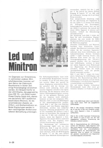  LED und Minitron (Vergleich beider Displaytypen) 