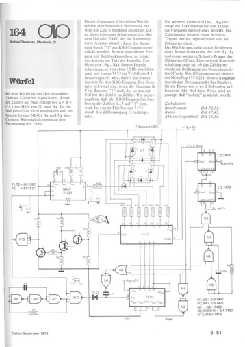  W&uuml;rfel (mit 7-Segment-LED) 