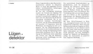  L&uuml;gendetektor (Hautwiderstand messen mit 2x 741) 