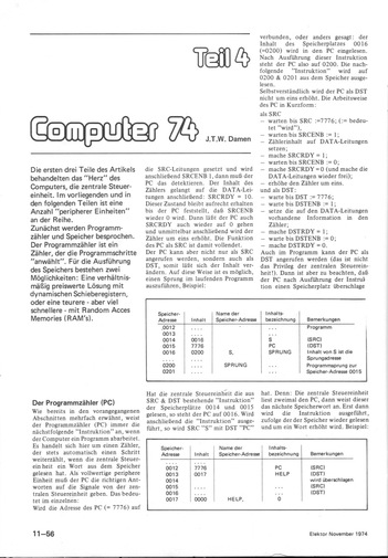  Computer 74, Teil 4 (Aufbau eines Computers mit TTL ICs 7400) 