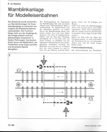  Warnblinkanlage f&uuml;r Modelleisenbahnen 